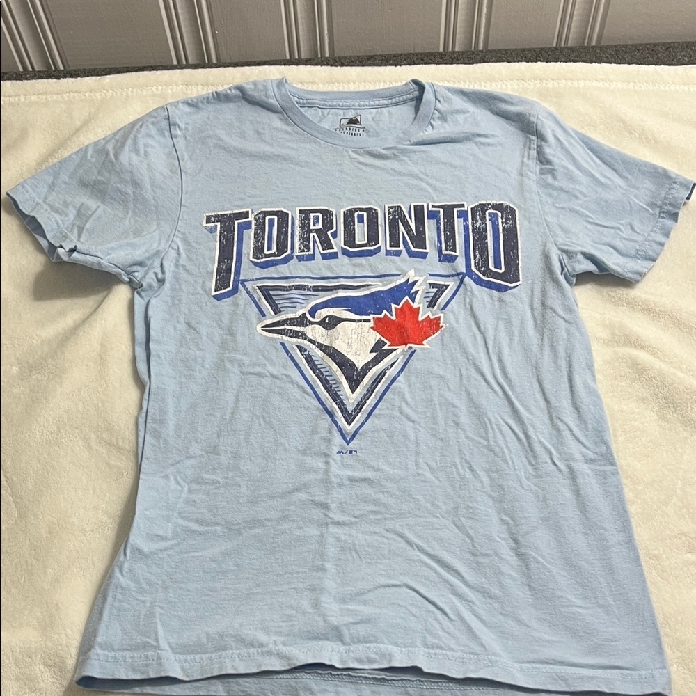 Majestic Blue Toronto Tee with Red Leaf